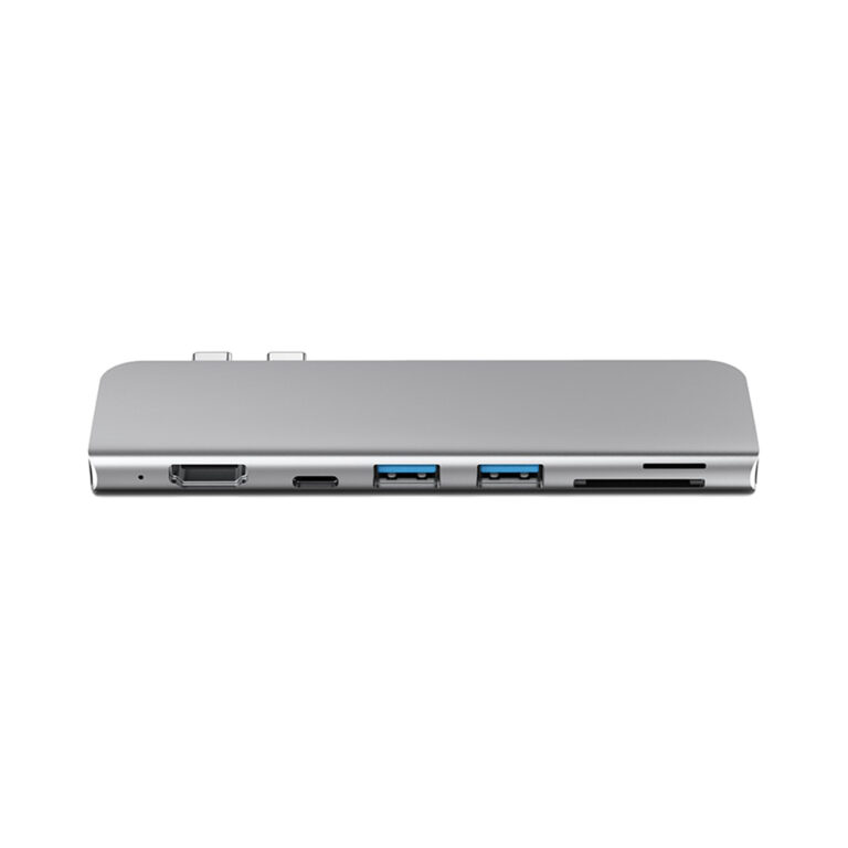 USBC jagaja Multiport 4K + SDlugeja HUB (7in1) Space Grey beep