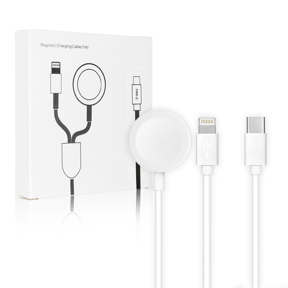 Apple Watch Magnetic Charger 2 in 1 to USB-C Cable (1m) -  -  Ümbrised, kaitseklaasid, tarvikud