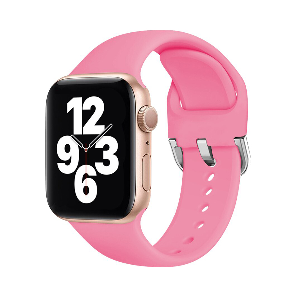 Apple Watch Active Silikoon Rihm – Roosa