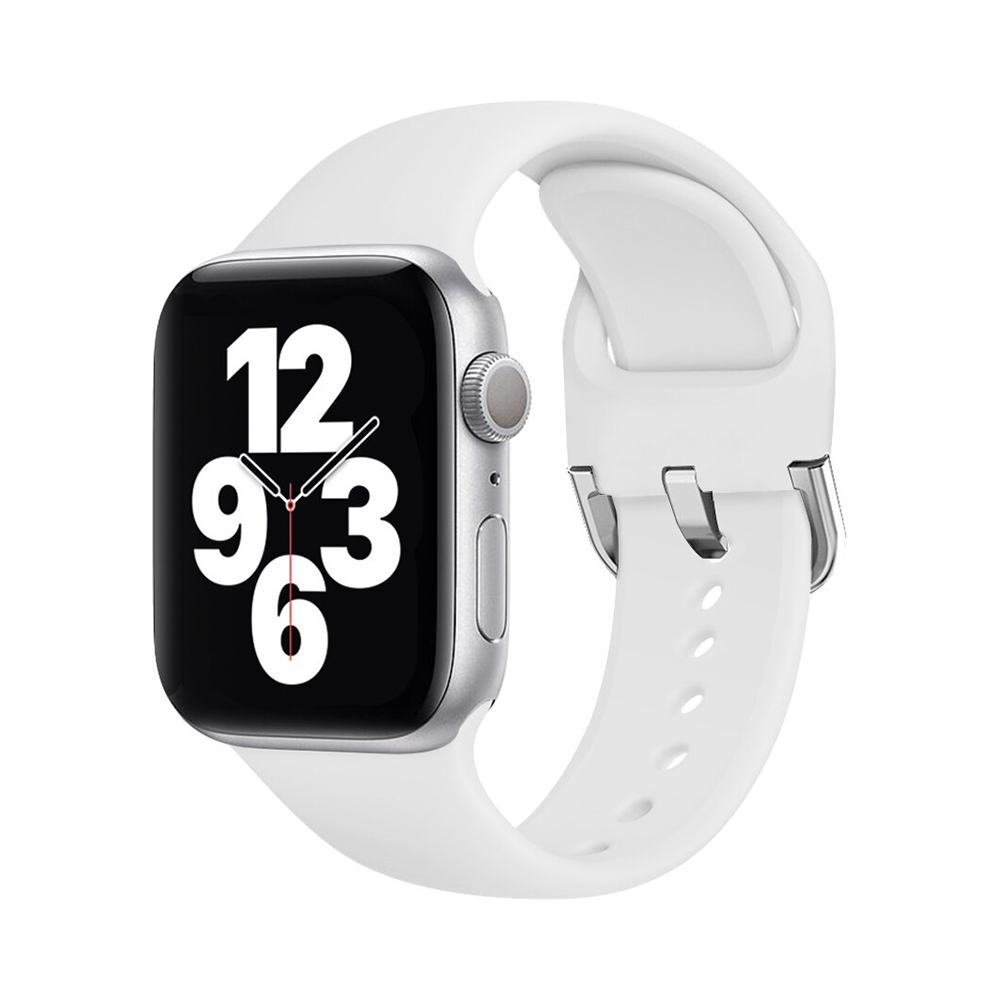 Apple Watch Active Silikoon Rihm – Valge