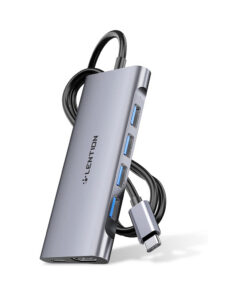 Lention HUB 8in1 USB-C (1m) – Grey