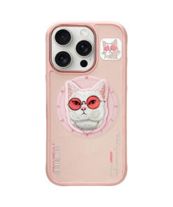 iPhone 16 Pro (6,3″) Nimmy Glasses Cool Cat MagSafe ümbris – Roosa