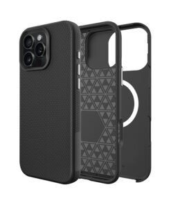 iPhone 16 Pro (6,3″) Perfectionists Triangle Mag -kotelo – Musta