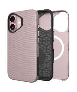 Perfectionists Triangle Mag Case for iPhone 16 (6,1″) – Pink