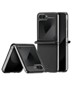 Кожаный чехол Dux Ducis Bril для Samsung Galaxy Z Flip 7 (6,9") – Черный