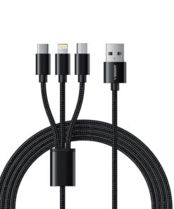 VEGER Kaabel USB 3in1 (Lightning + USB-C + Micro USB) 12W V303 1,2 m